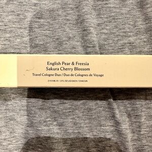 English Pear & Freesia + Sakura Cherry Blossom Travel Cologne Duo - Cream